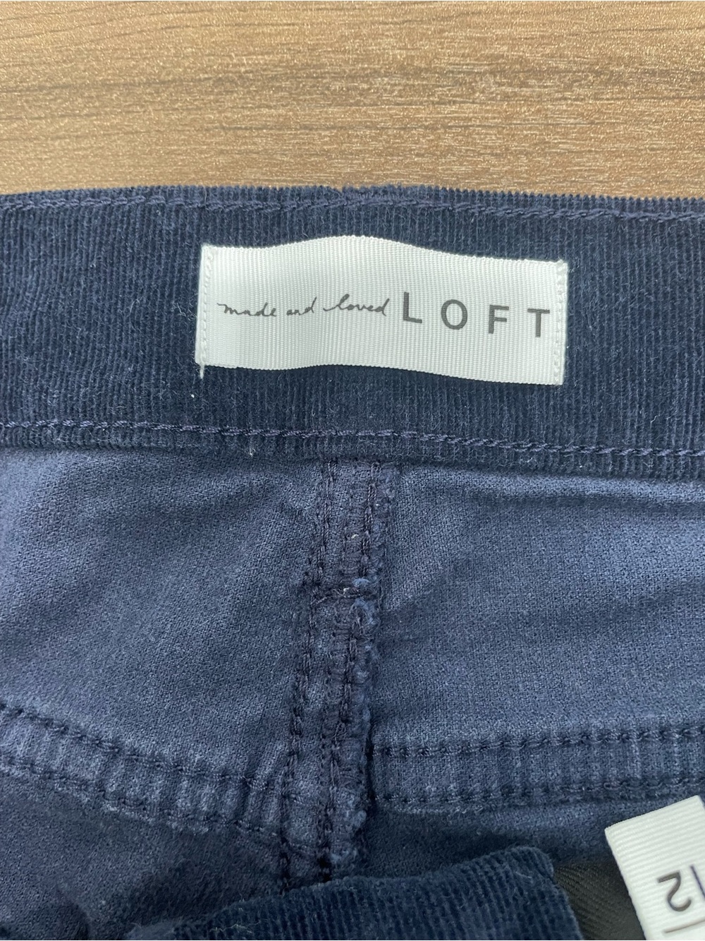 Women’s LOFT Skinny Corduroy Pants Navy Blue size 12 - Picture 4 of 9